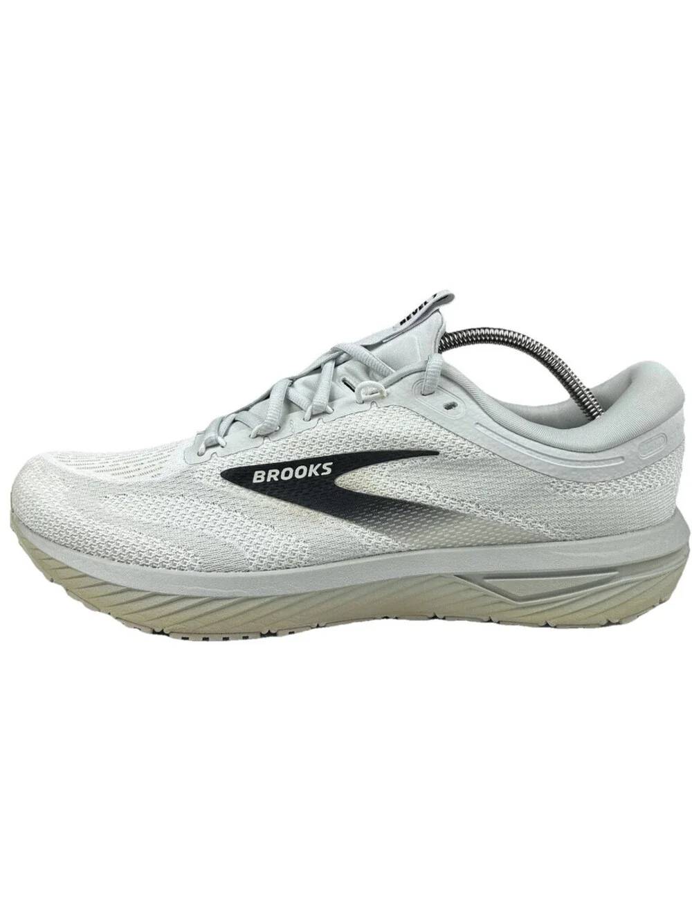 Brooks Revel 7 Running Shoes Men's Size 13 White Black Tan Athletic Sneakers